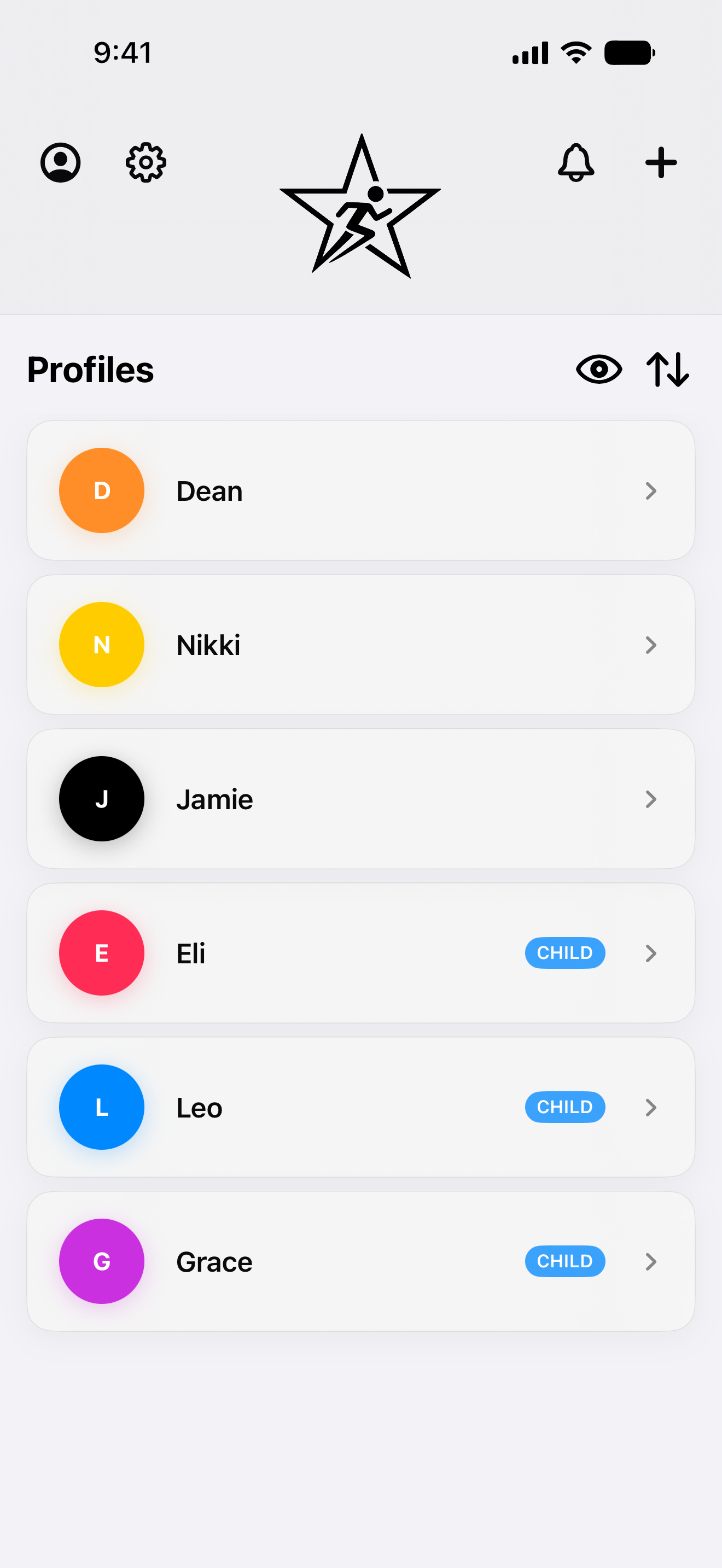BeatYourBest share profiles screen